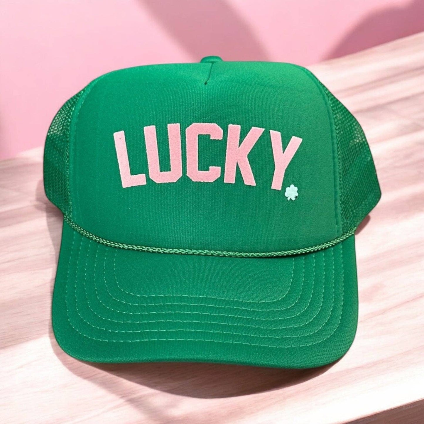 LUCKY Green Trucker Hat