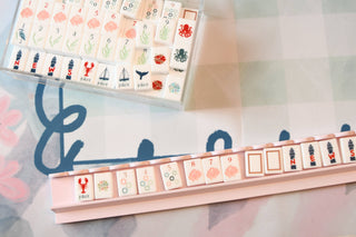 Ballet Pink Scalloped Wooden Mahjong Racks - 20 inches: Ballet Slipper