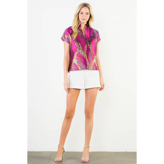 Collin Vibrant Pattern Top