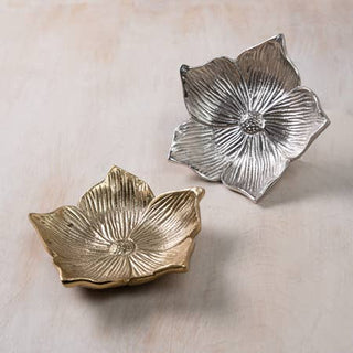 Silver Flower Dice Dish