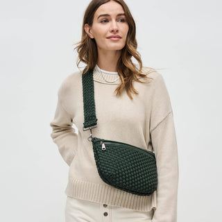 Ethereal - Woven Neoprene Crossbody Bag: Wine
