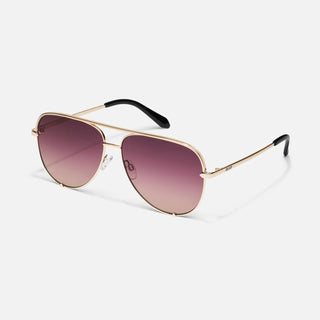 HIGH KEY EXTRA LARGE - GOLD IRIS SUNGLASSES: Gold