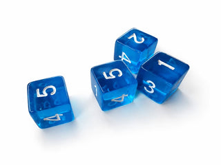 Brilliant Blue Jelly Mahjong Dice (Set of 2)