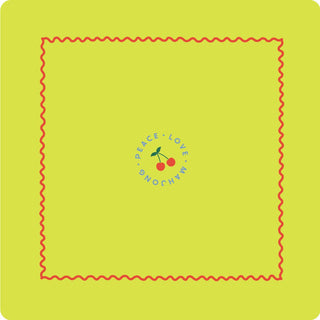 Mahjong Mat: Light Aqua with Yellow & Pink