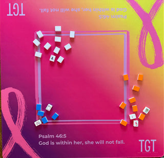 Strength & Hope Mahjong Mat - Breast Cancer Awareness (Psalm 46:5, NIV)