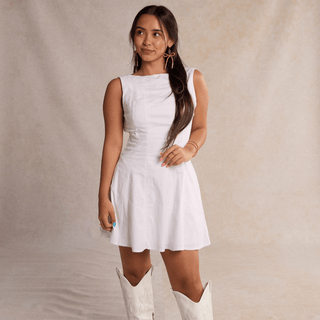 Red & White Simone Cord Earring: Gold