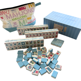 Mahjong Studios – American Mahjong Tile Set Yellow Lilac Ocean Blue: Rose Dragon