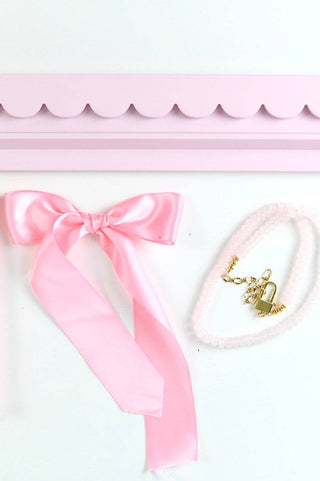 Ballet Pink Scalloped Wooden Mahjong Racks - 20 inches: Ballet Slipper