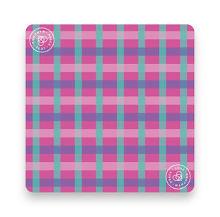 Pink Cabana Plaid Mahjong Mat