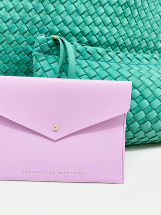 Mahjon Card Clutch: Lilac - Large Size
