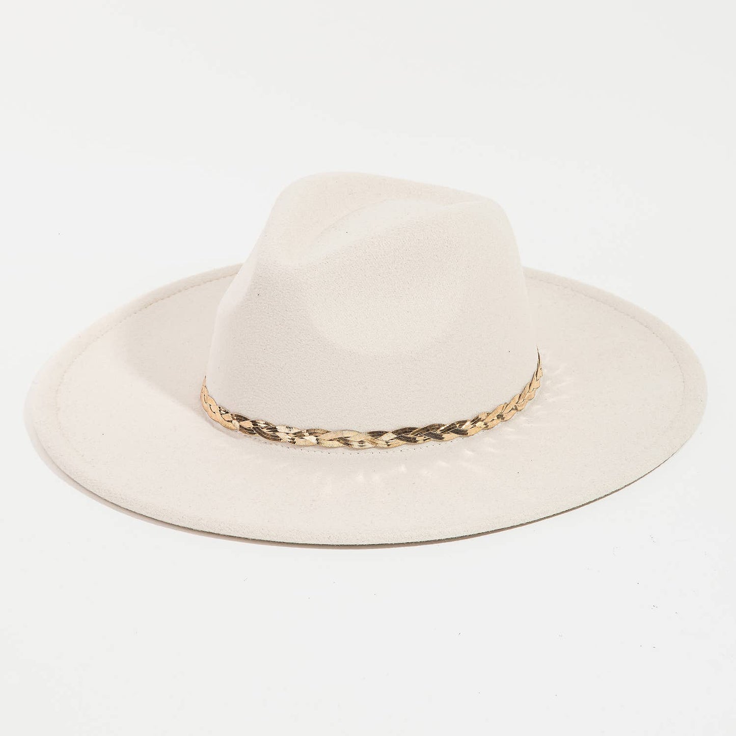 Braided Snake Chain Fedora Hat: KHAKI