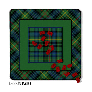 Mahjong Mat 31", Neoprene, Moody, Masculine, Winter Plaid: Design Plaid 8