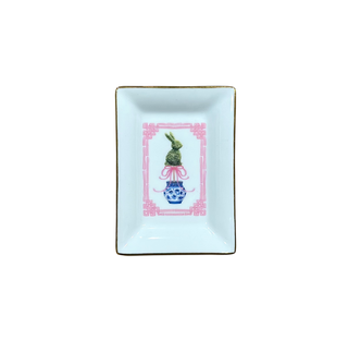 Trinket Tray- Leopard Pink Bow