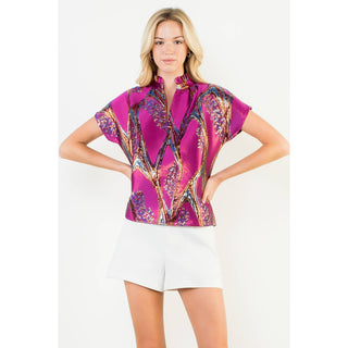 Collin Vibrant Pattern Top