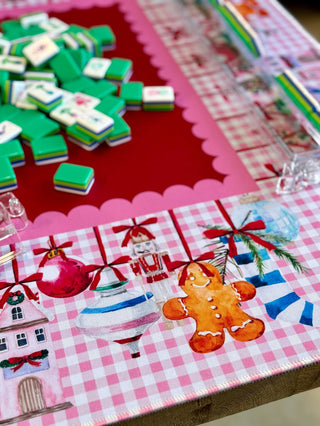 Preppy Christmas Mahjong Mat