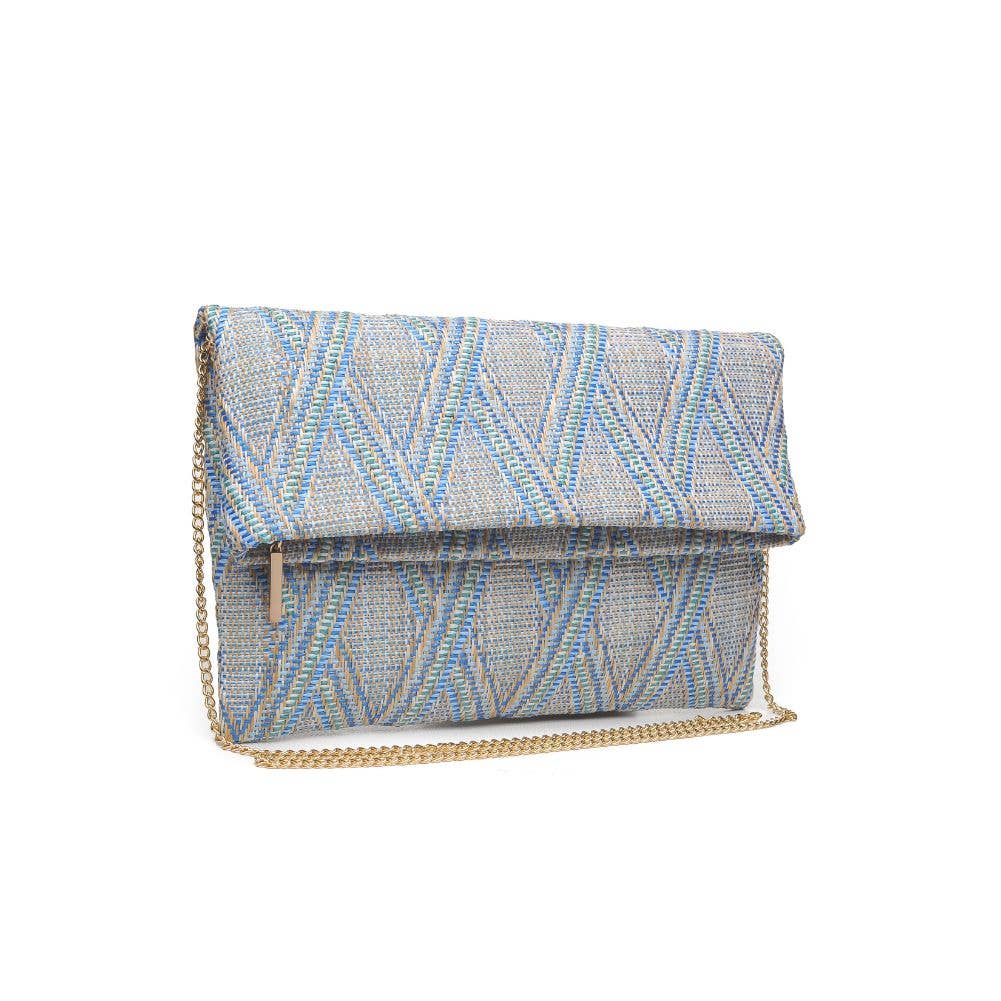 Evie Clutch: Blue Multi