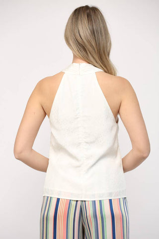 KENDALL TWISTED HALTER TOP