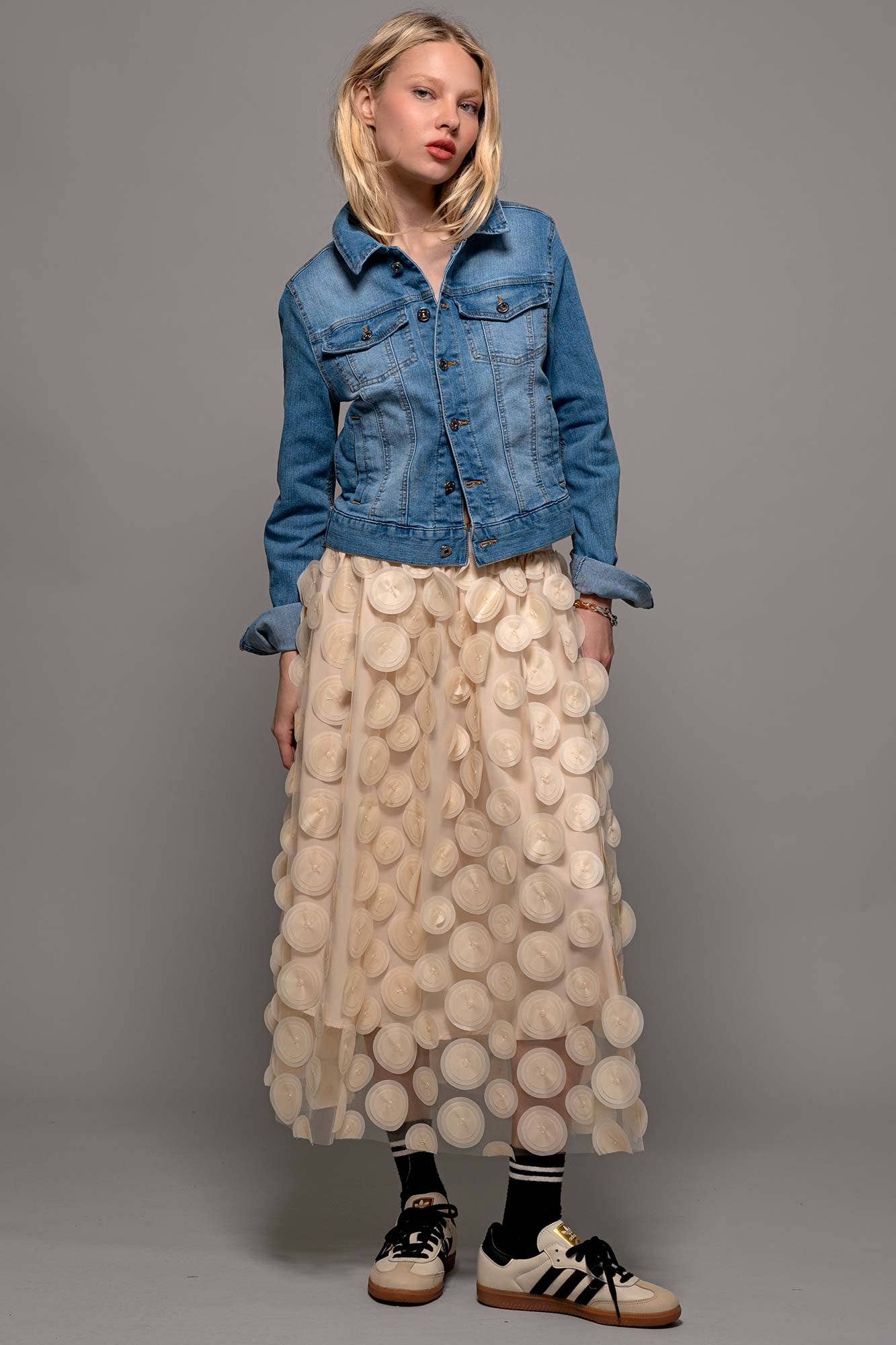 Classic Denim Trucker Jacket : LT BLUE / S-2/M-2/L-2