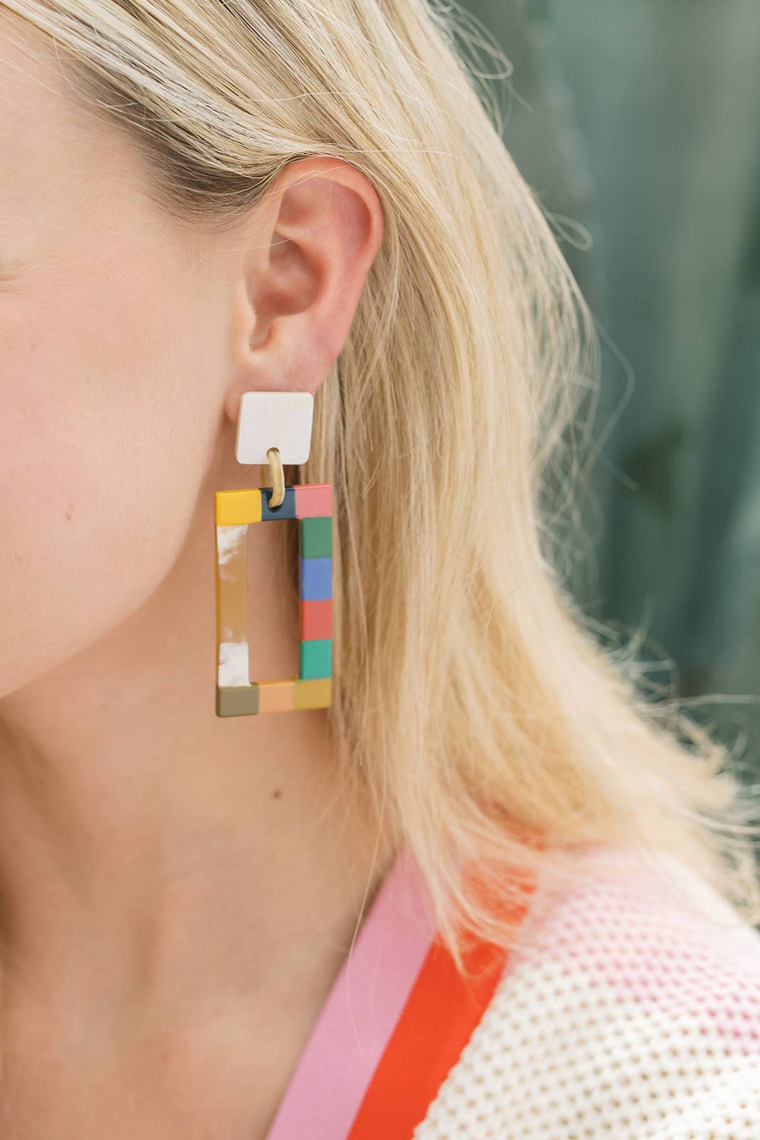 Gem Colorblock Earrings