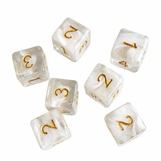 Swirl Translucent Mahjong Dice Gift Ready  : Cloudy Swirl