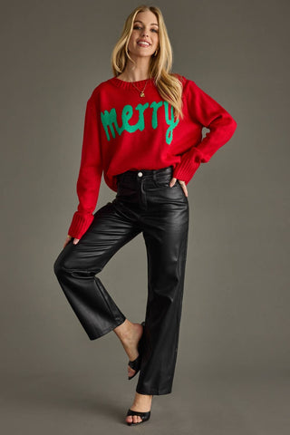 Merry Sweater: Red/Green