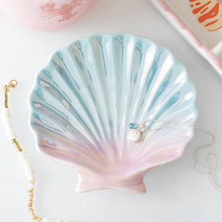 Iridescent Shell Coastal Trinket Dish