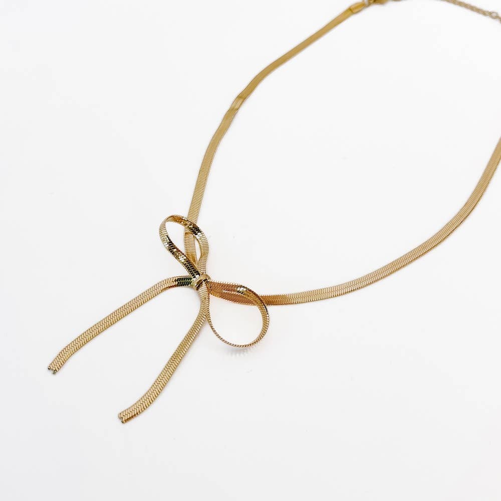 Blair Bow Necklace - WATERPROOF