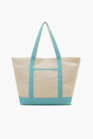 Mahjong Harbor Fully Hand-Beaded Large Boat Tote