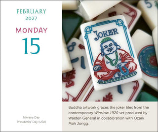 Art of Mahjong 2027 Day-to-Day Calendar by Katherine  Hartman: Calendar; 640 pages / English