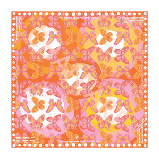 Orange Butterfly Dot Mahjong Mat