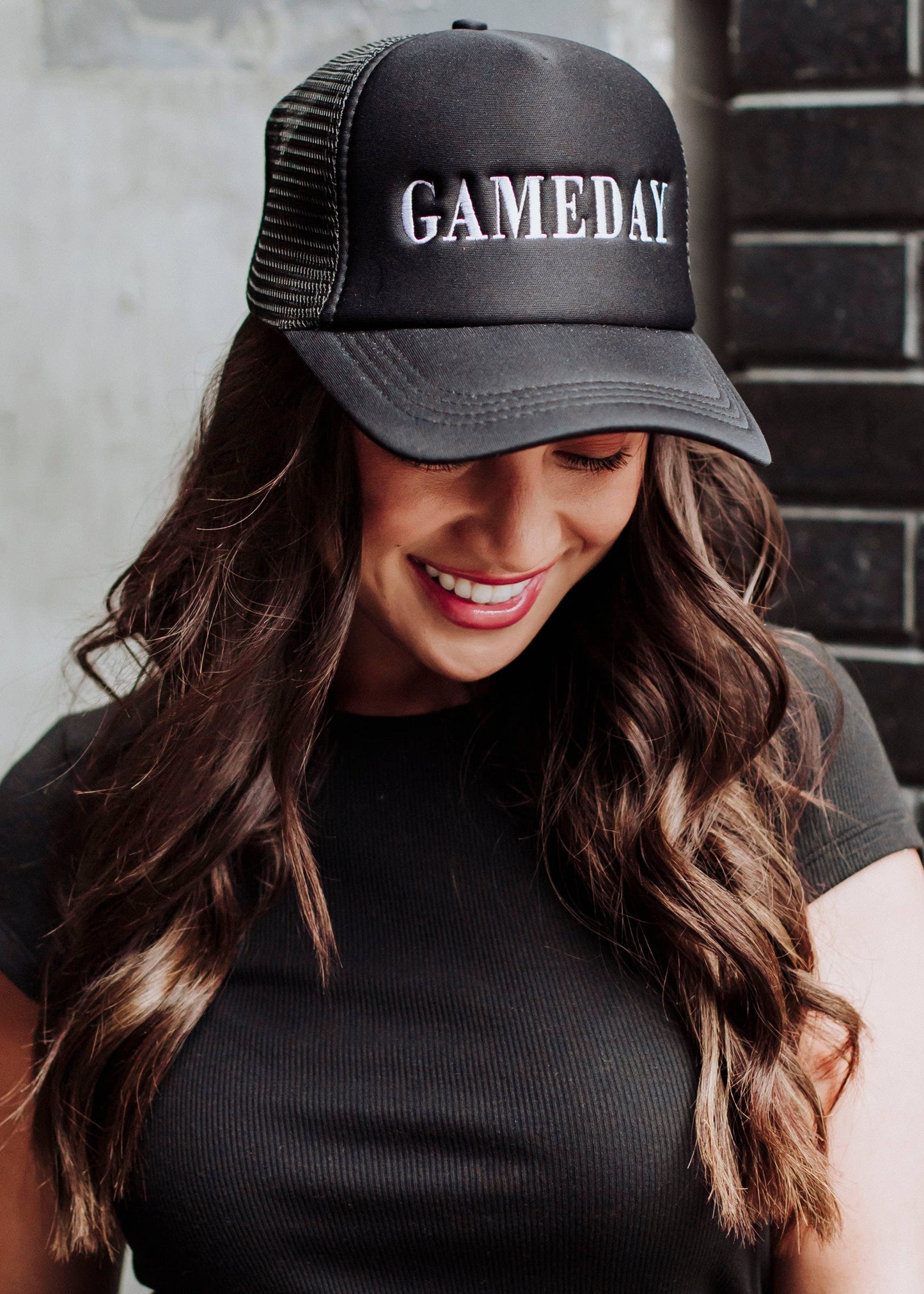 Black Game Day Trucker Hat