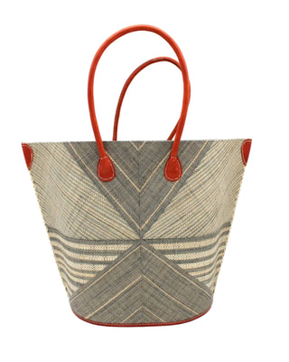 Mariposa Large Straw Tote Bag: Fuchsia
