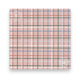 Pink Cabana Plaid Mahjong Mat