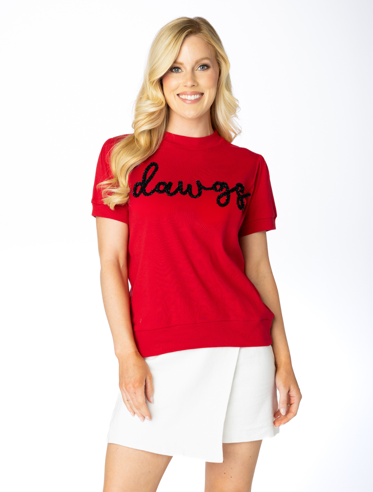 The Dawgs Glitter Script Short Sleeve