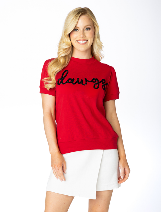 The Dawgs Glitter Script Short Sleeve