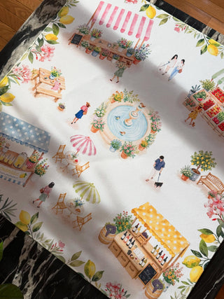 Farmers Market Mahjong Mat | Double-Sided  Mahjong Mat