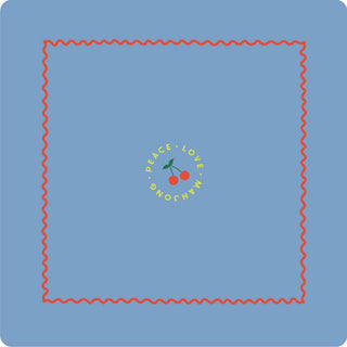 Mahjong Mat: Light Aqua with Yellow & Pink