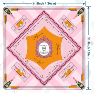 Press for Mahjong |Champagne Collection: Mahjong Mat 33" x 33"