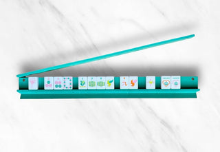 Mahjong Racks & Pushers (Set of 4): Aqua