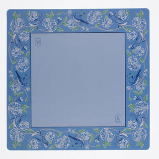 Blue Hydrangea Bird Mahjong Mat