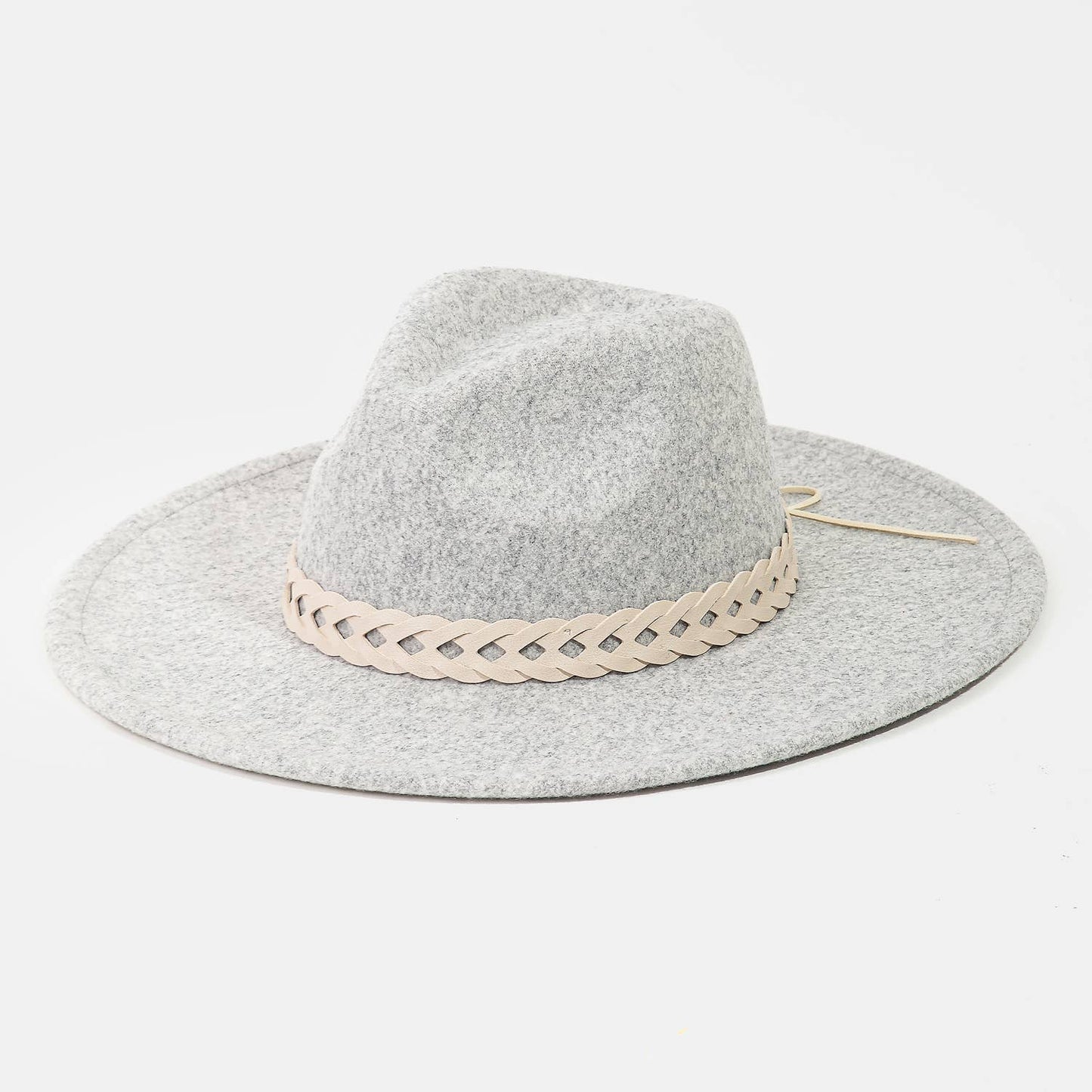 Braided Strap Fedora Hat IVORY