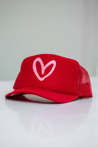 Imperfect Heart Trucker Hat - Classic Colorways: Camo/Red