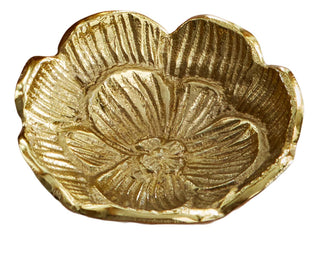 Blossom Cast Aluminum Dish Small Antique Brass Everyday
