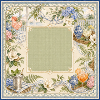 The Veranda — Cocktail Garden Mahjong Mat