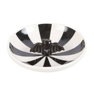 Striped Bat Halloween Dice Dish