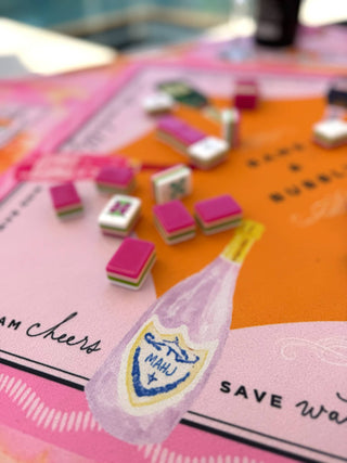 NEW NEOPRENE Bams & Bubbly Mahjong Mat | In Stock