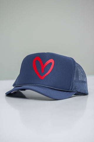 Imperfect Heart Trucker Hat - Classic Colorways: Camo/Red