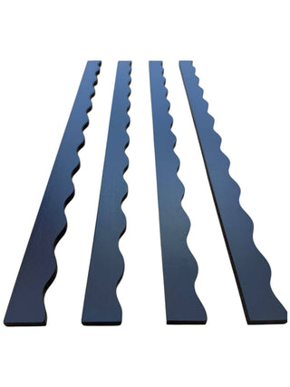 Wavy Mahjong Rack Pusher Set - Navy