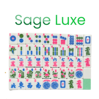 Sage Luxe Mahjong Tile Set