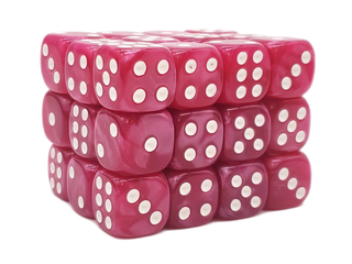 Old School 36ct 12mm D6 Dice Set: Pearl Drop - Pink
